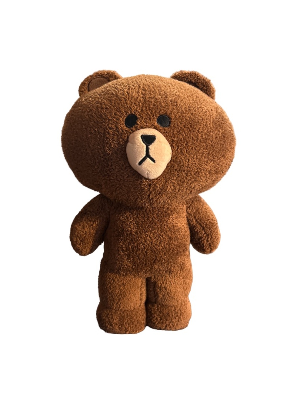 LINE FRIENDS Brown Bear Plush Toy Stuffed Animal 14” Kawaii Soft Cuddle Buddy